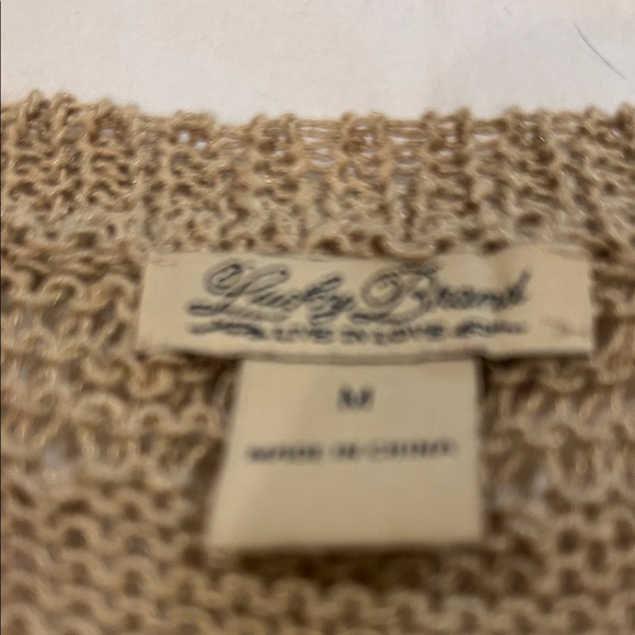 Lucky Brand Open Knit Beige Sweater - Picture 2 of 4